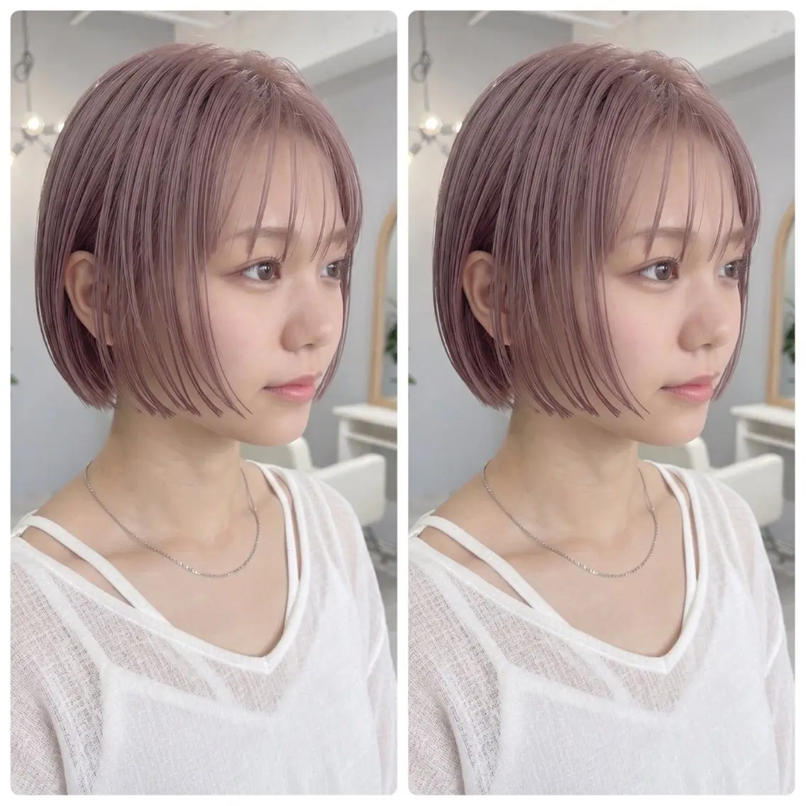 ショート 🪞骨格補正ボブ🪞 モテレイヤーボブ🤍のヘアスタイル