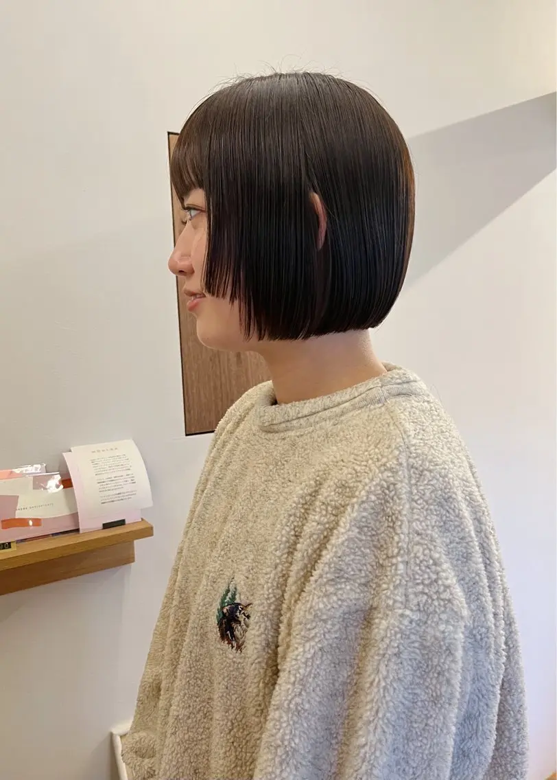 ショート 顔周りカット カット 西山 紗耶香🪽 透明感カラー/ボブのヘアスタイル