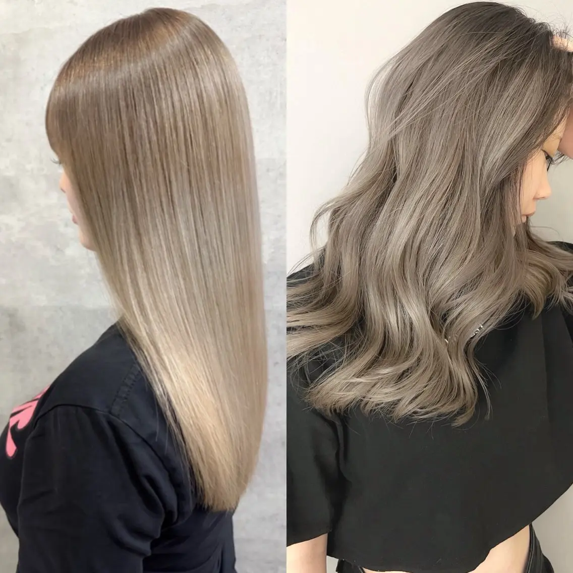 セミロング カラー アディクシーカラー バレイヤージュ ブリーチ ケアブリーチ 透明感カラー ヘアカラー Grow by NYNY 打越裕樹のヘアスタイル