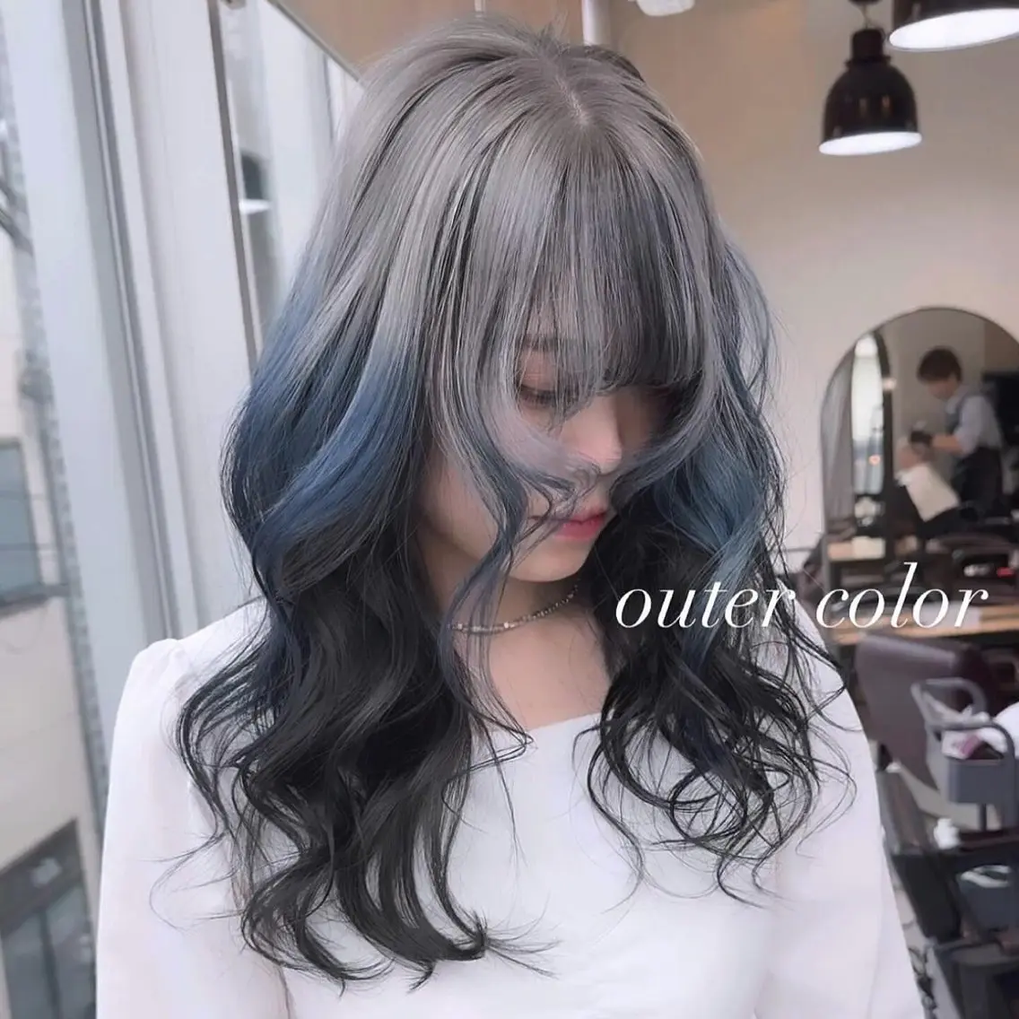 セミロング カラー カット ヘアカラー トリートメント ヘアセット 💜ハイトーン💛 マジカルかいちゃんのヘアスタイル