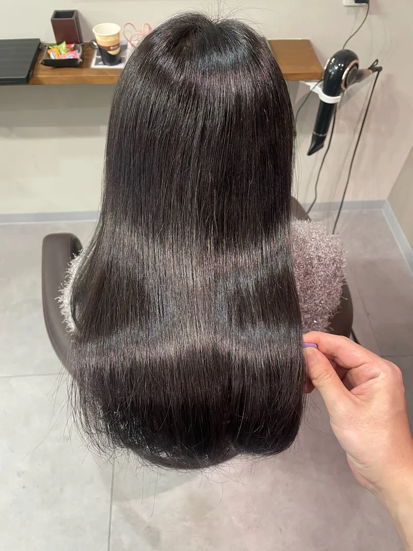 ミディアム カット ヘアカラー トリートメント 飯村 友亮のヘアスタイル