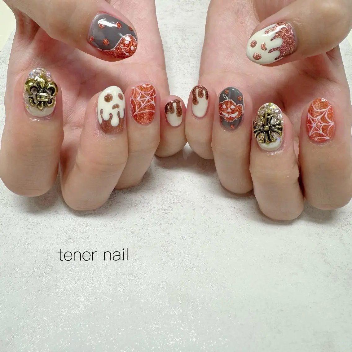 ネイル ハロウィン ハンドネイル テネルネイル tener nailのネイルデザイン
