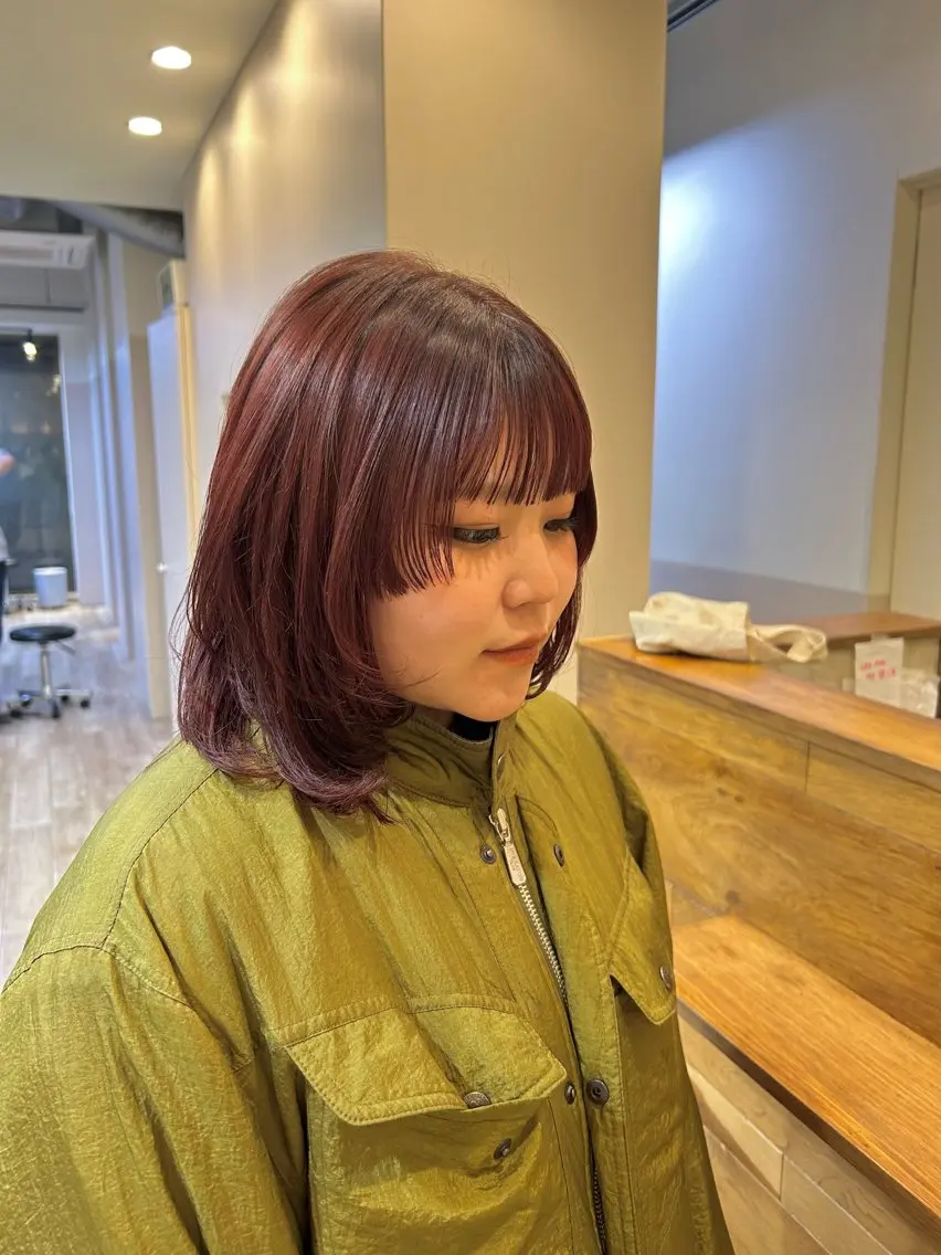 ミディアム カット ヘアカラー トリートメント ♥yelm ユウナ♥のヘアスタイル