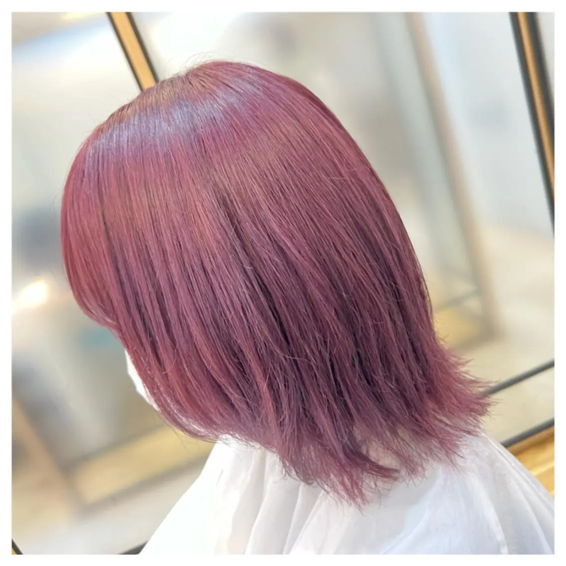 ミディアム カラー ラベンダーカラー ラベンダーピンク ピンクカラー まちだ ひとみのヘアスタイル