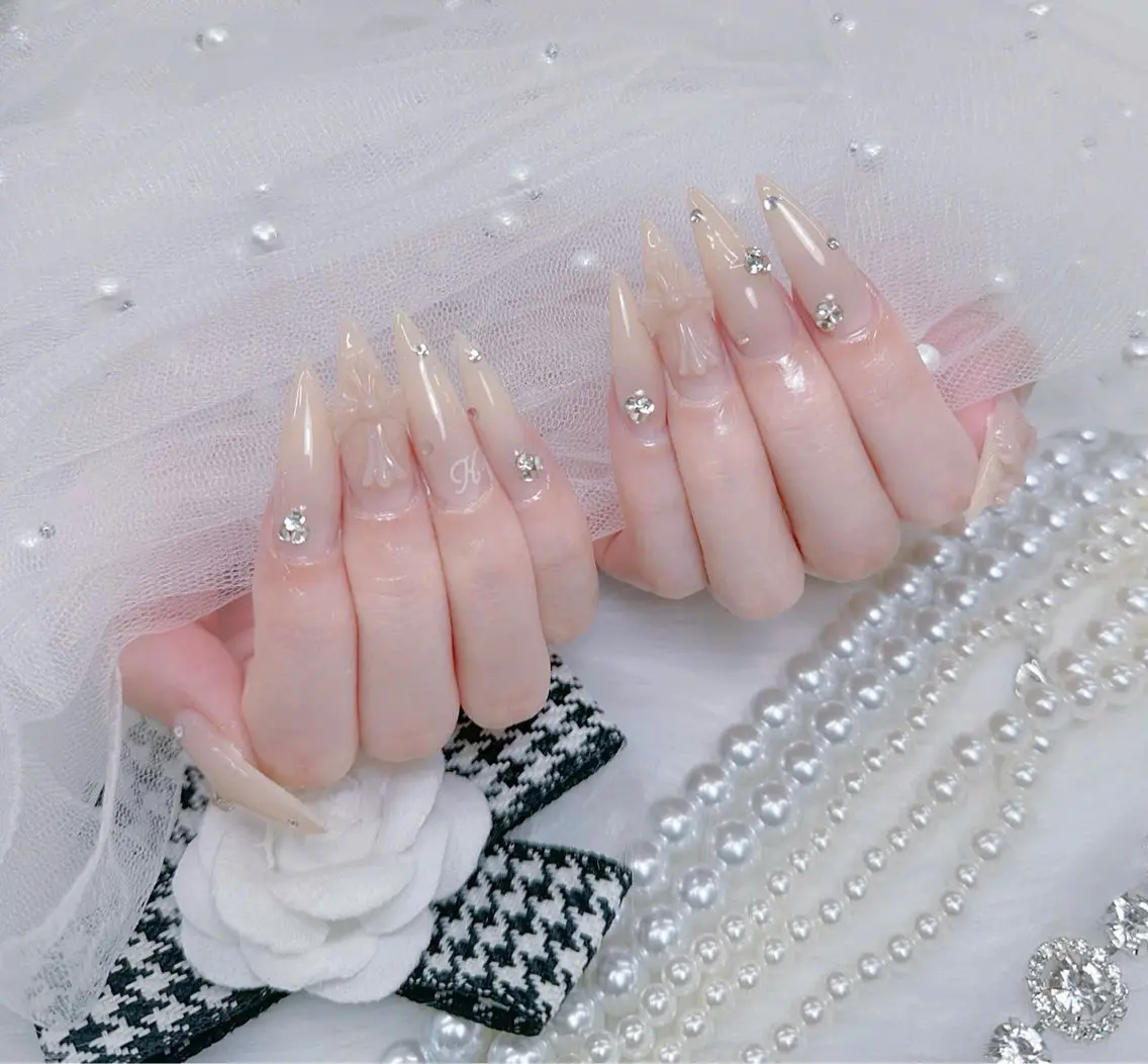 ネイル アートネイル ジェルネイル 韓国ネイル ロングネイル 持ち込み Nova Nail Nippon 店のネイルデザイン