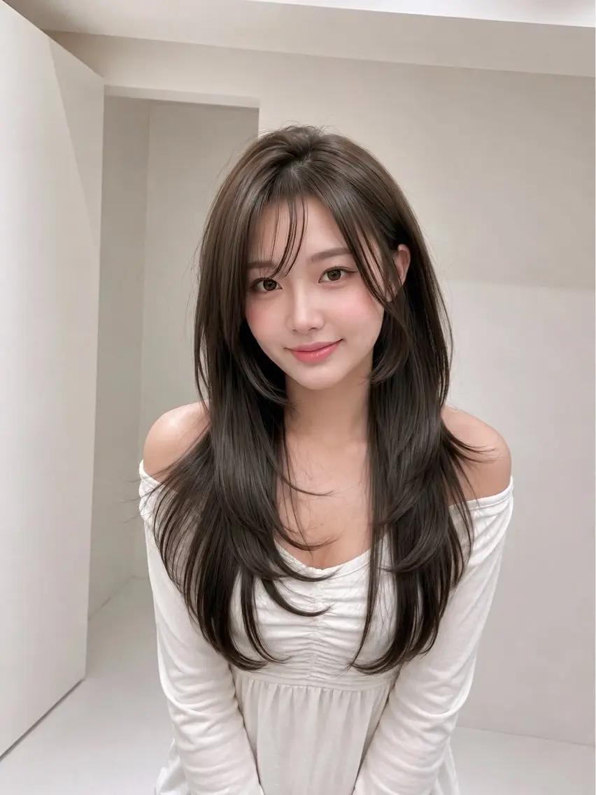 セミロング レイヤーカット⭐️ ハッシュカット特化のヘアスタイル