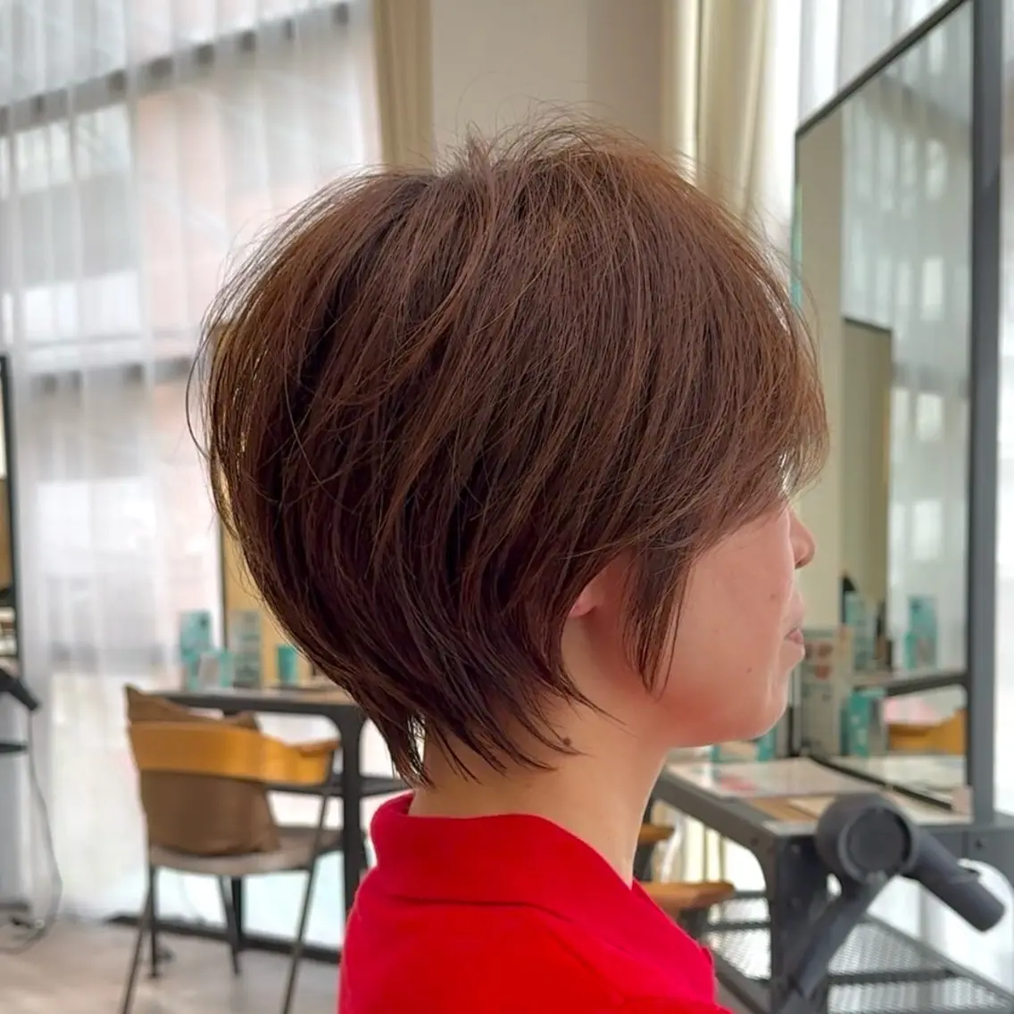 ショート カラー ショートボブ ボブレイヤー 丸みショート グレージュ ボブ カット ヘアカラー 髙井/ショート特化 /似合わせ/豊中のヘアスタイル