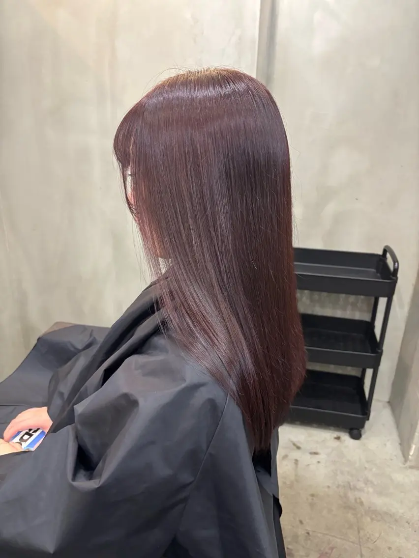 セミロング カラー レッドカラー ヘアカラー 中園康 /カラー/ブリーチのヘアスタイル