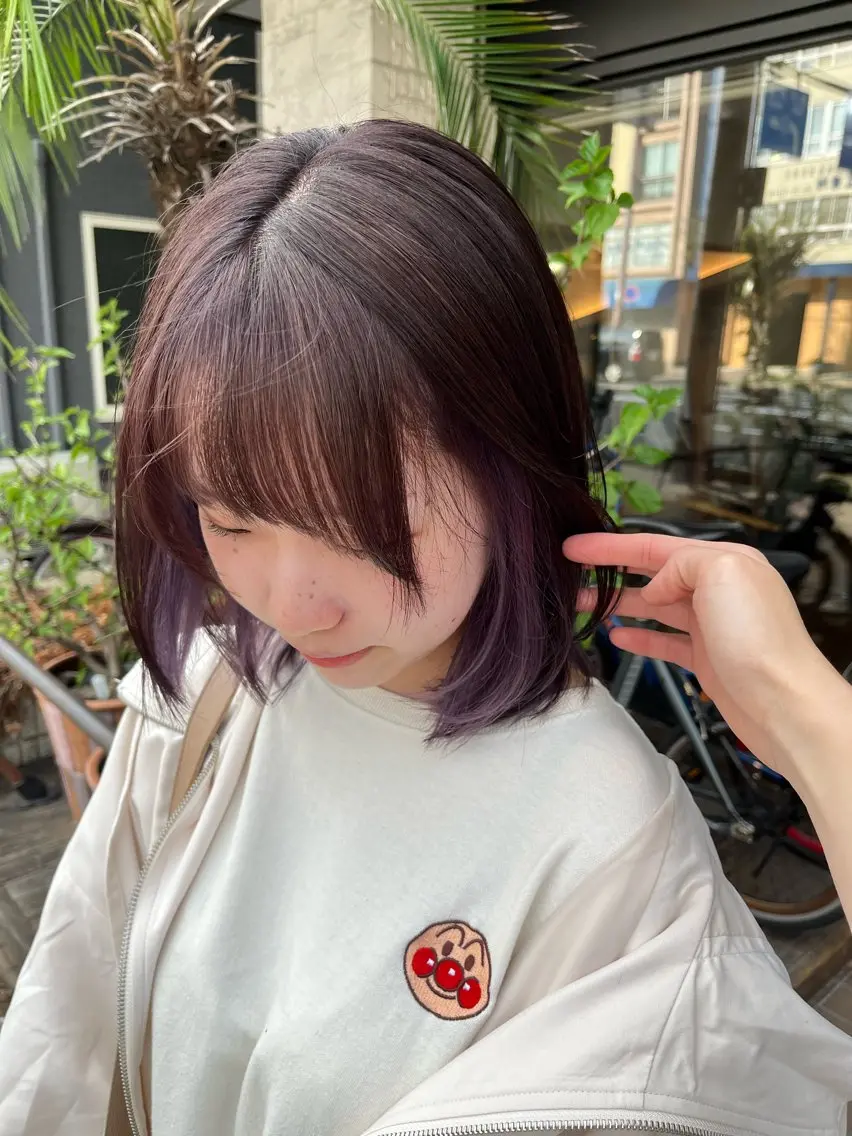 ミディアム カラー カット ヘアカラー トリートメント AKALA HAIR 西宮店 Juriのヘアスタイル