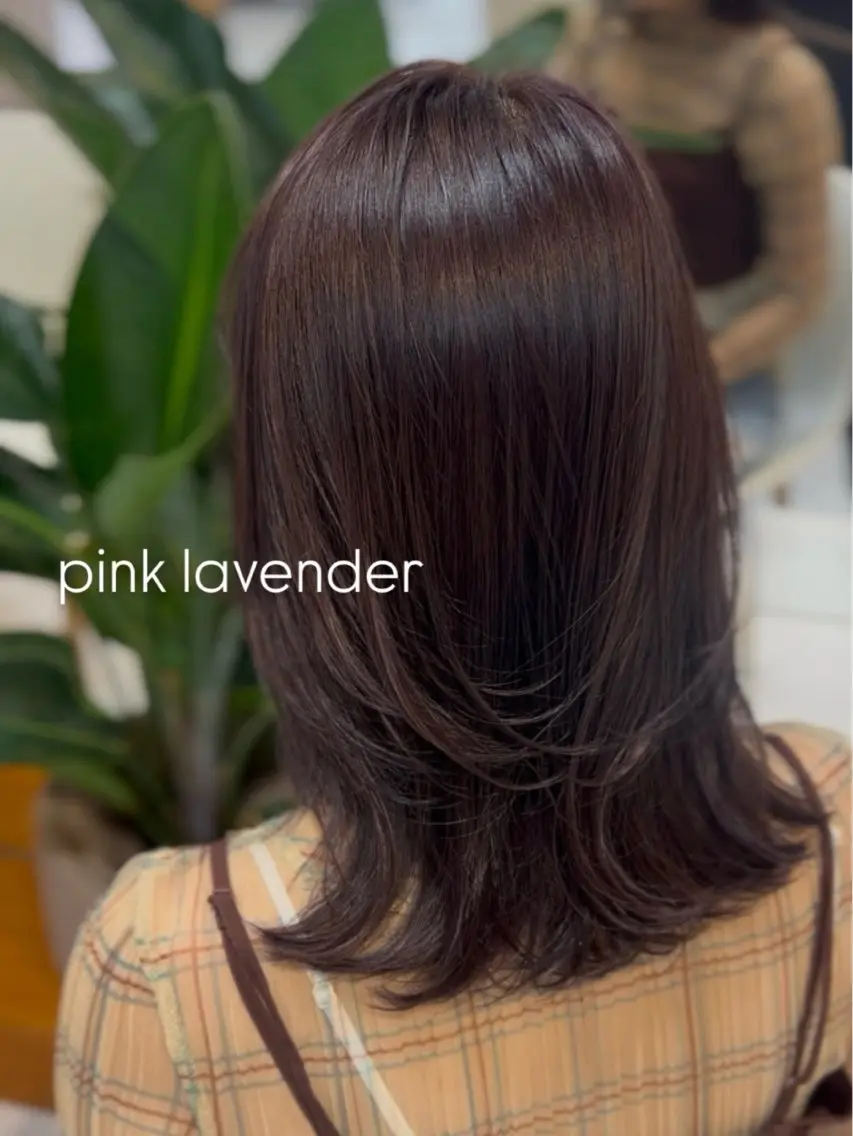 カラー ラベンダーカラー ピンクカラー ピンクラベンダー ヘアカラー トリートメント ユナ/暖色カラー🧡 /表参道のヘアスタイル