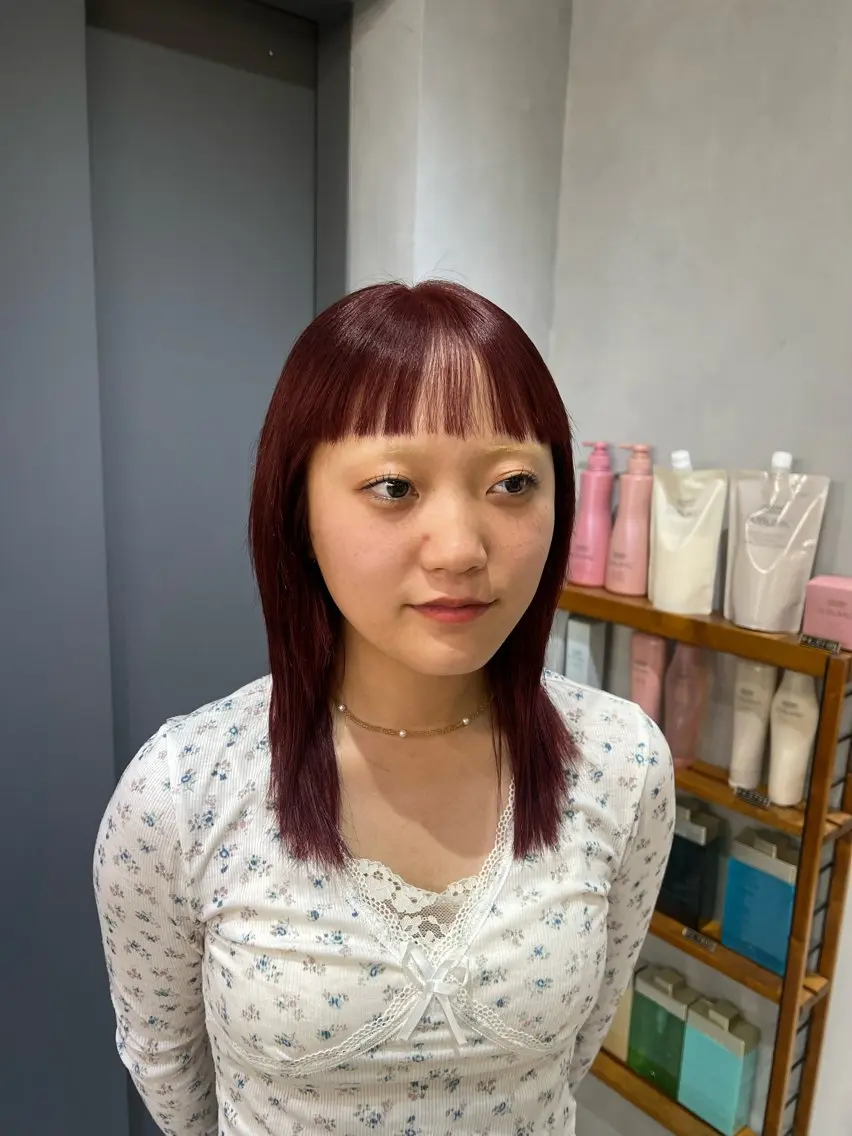 ミディアム ヘアカラー トリートメント AI /暖色カラー /ゆるふわstyleのヘアスタイル