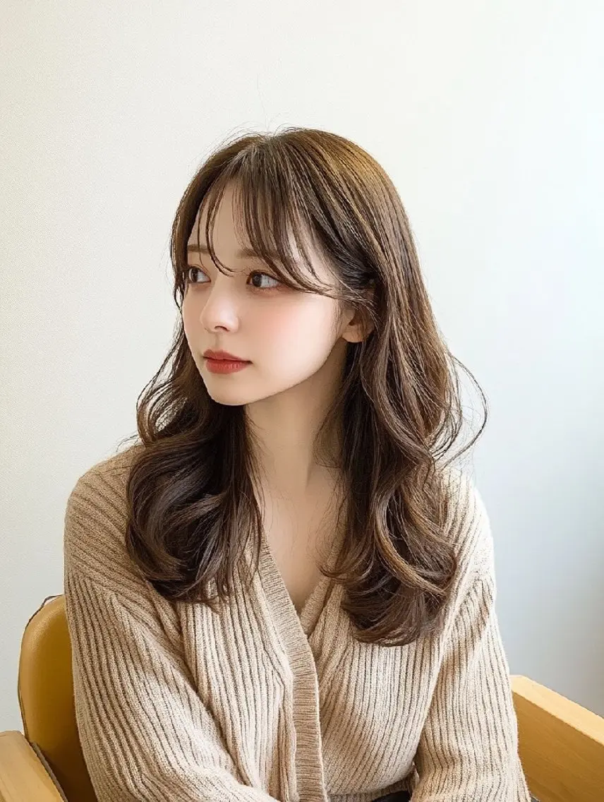 ミディアム カット ヘアカラー シールエクステ×美髪 改善/ヨシモトカンジのヘアスタイル
