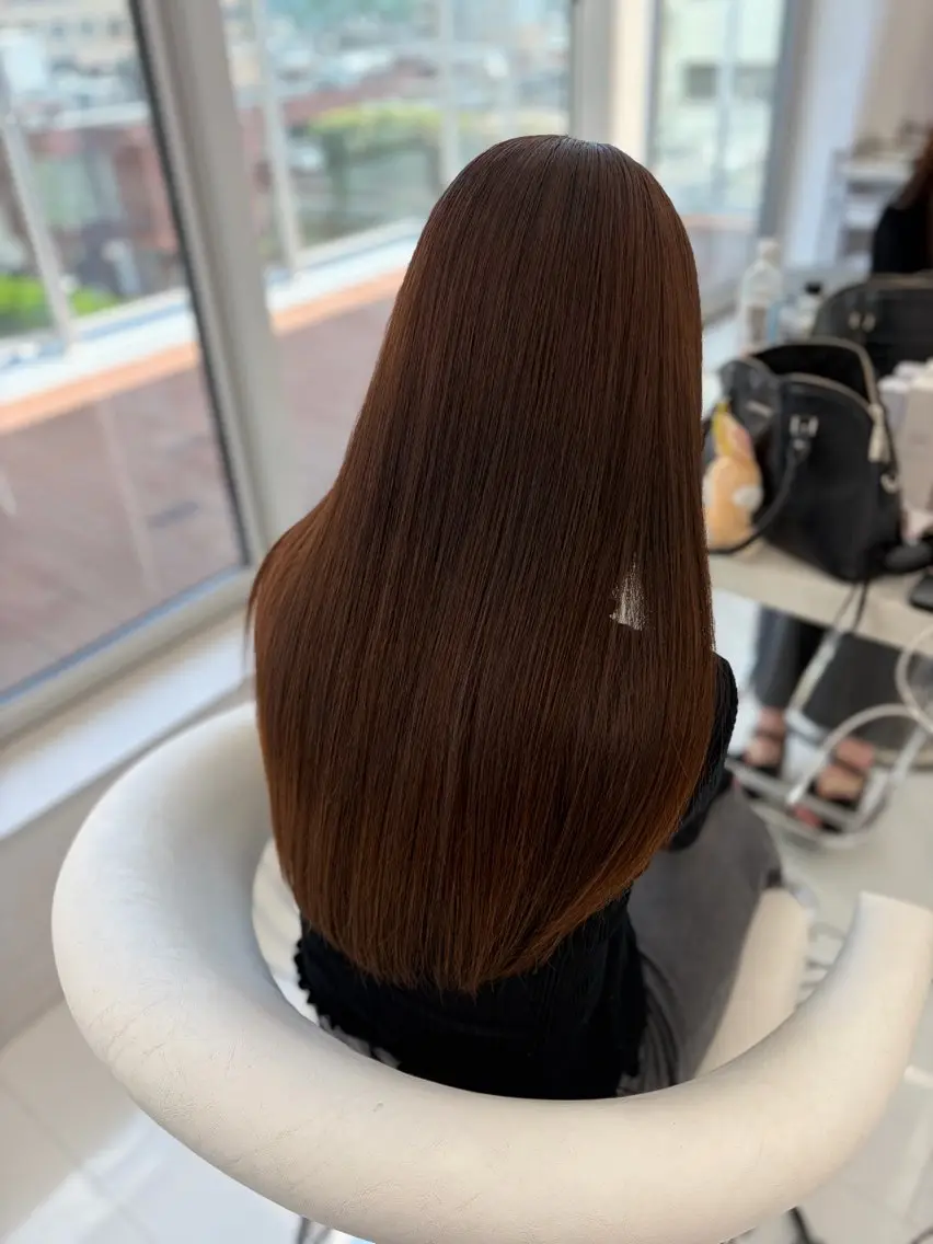 ロング 縮毛矯正 藤社 烈のヘアスタイル