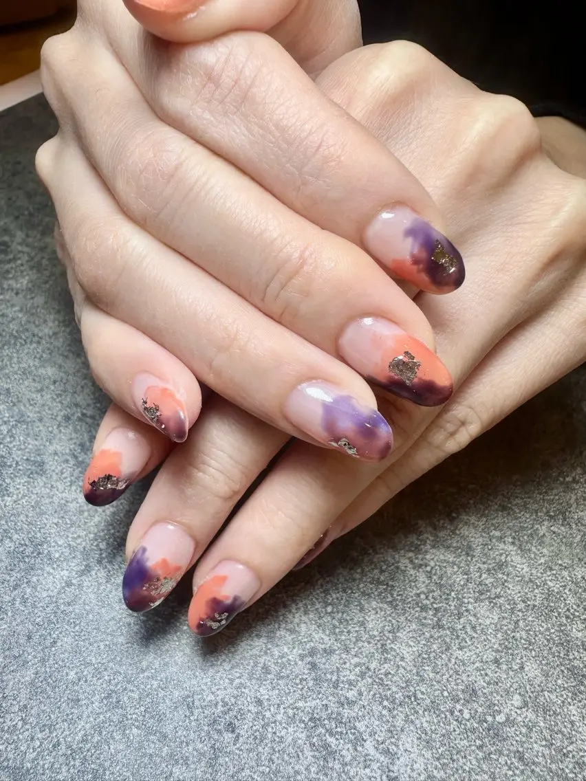 ネイル シルバー ハンドネイル NISHIOKA FUKUMIのネイルデザイン