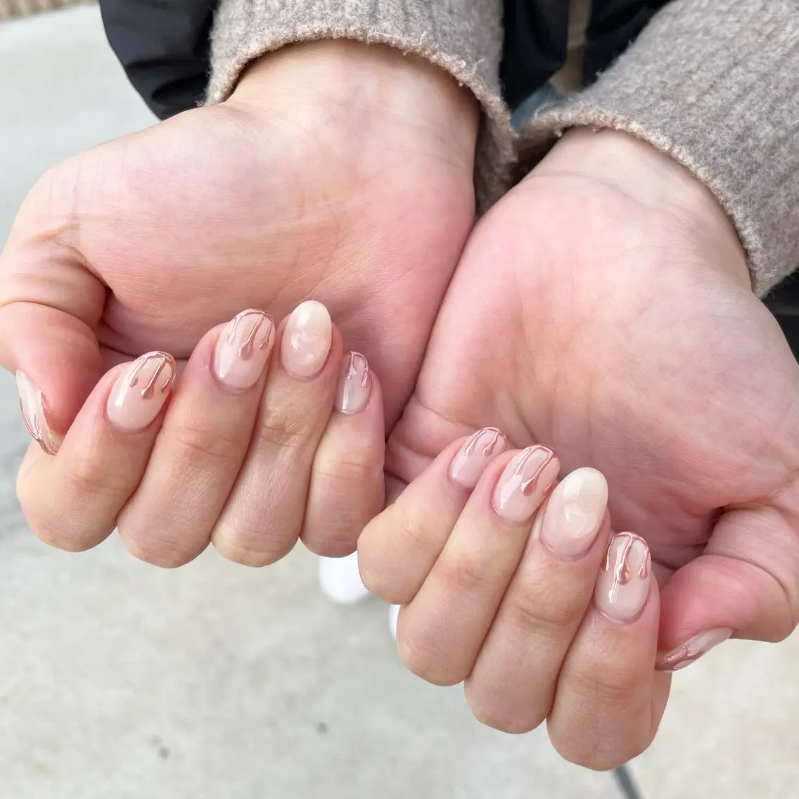 ネイル バレンタイン ハンドネイル Sea  nail by emaのネイルデザイン