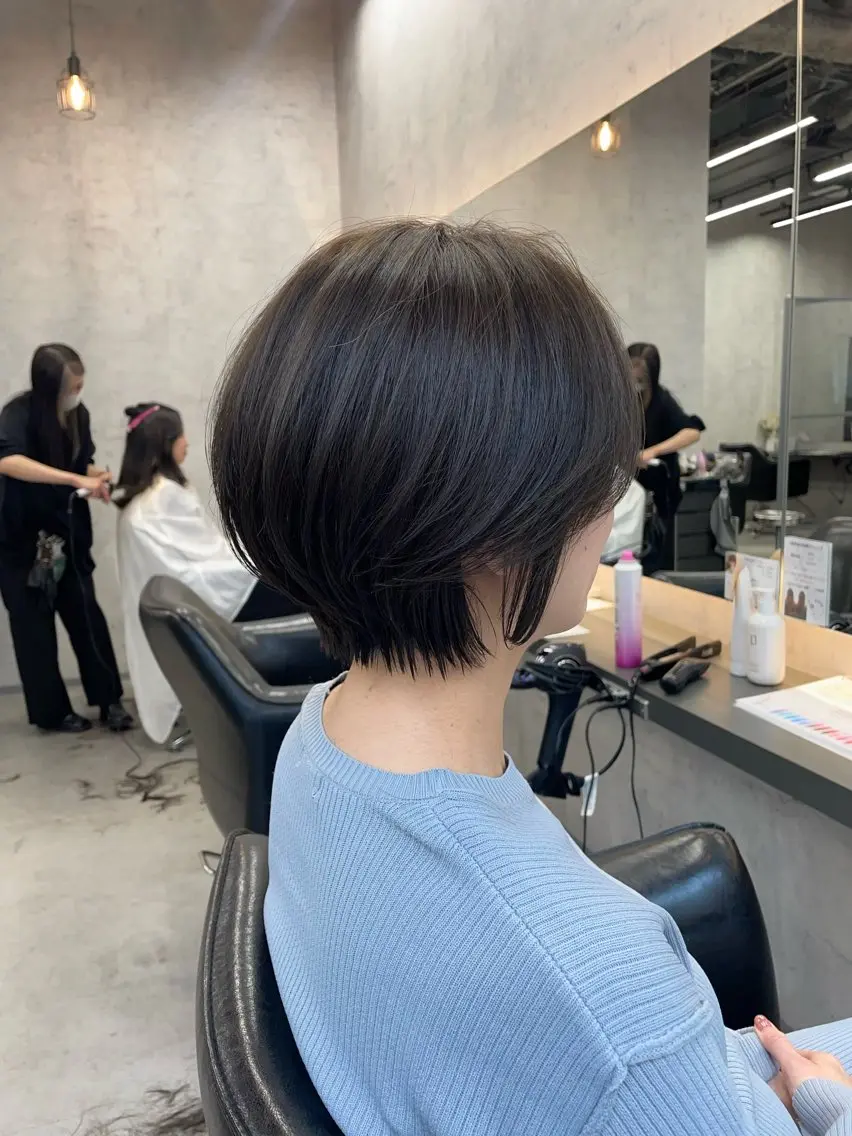 ショート カラー カット トリートメント レイヤー×顔周 り×髪質改善/MIUのヘアスタイル