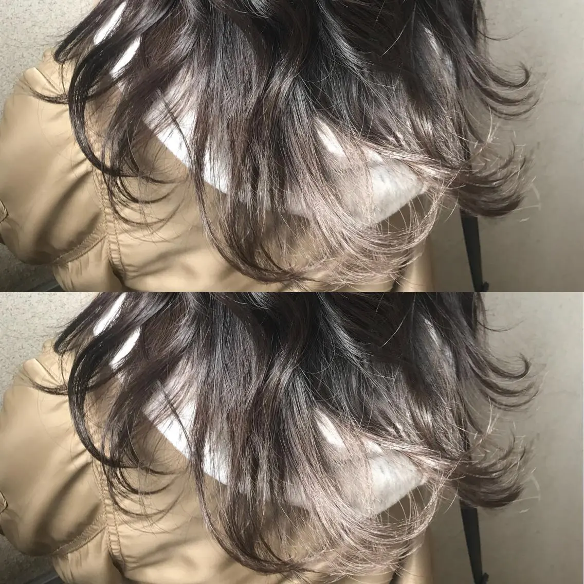ミディアム カラー 小栗 麻衣のヘアスタイル
