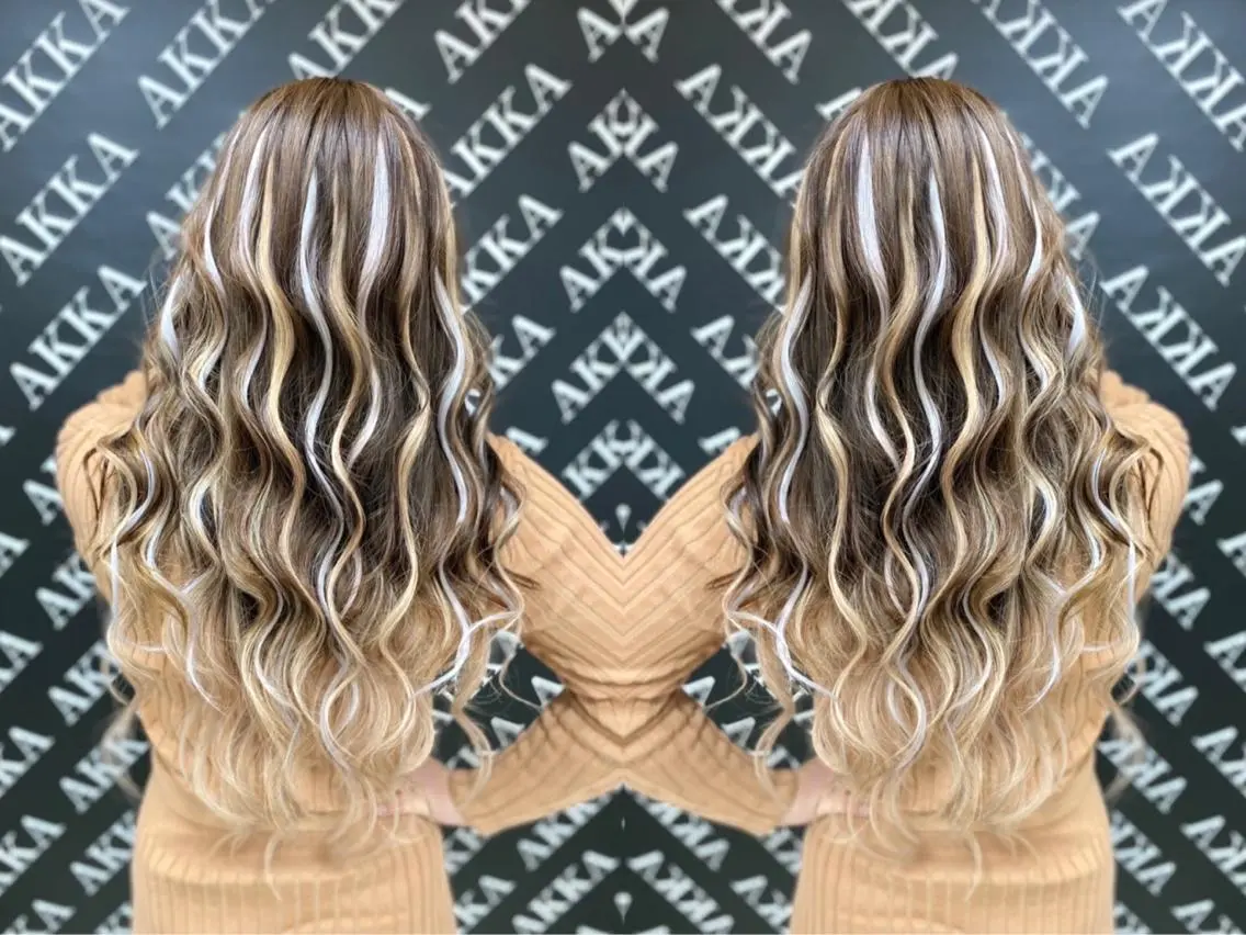 セミロング カラー ヘアアレンジ メンズ キッズ ネイル マツエク・マツパ アイブロウ 🧡可愛い色落ち🧡 ハイトーン特化🧡のヘアスタイル