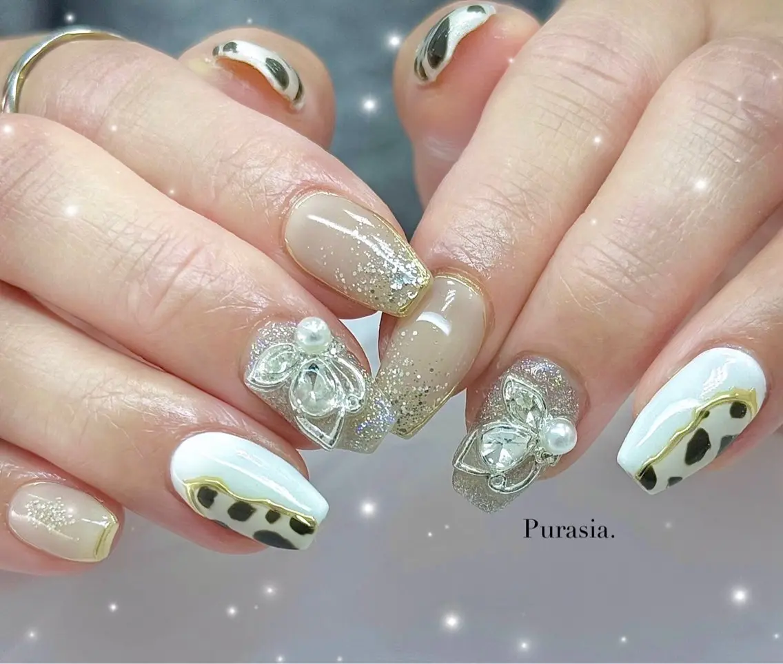 ネイル ハンドネイル Purasia✿高橋 マグ/ワンホン/地雷のネイルデザイン