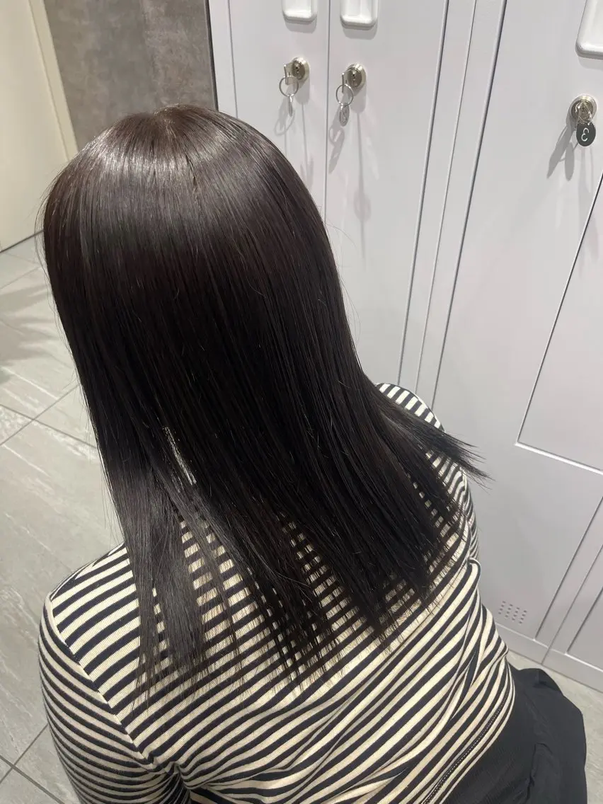 ミディアム カラー カット 縮毛矯正 広島:ミルキーカラー tsumaのヘアスタイル
