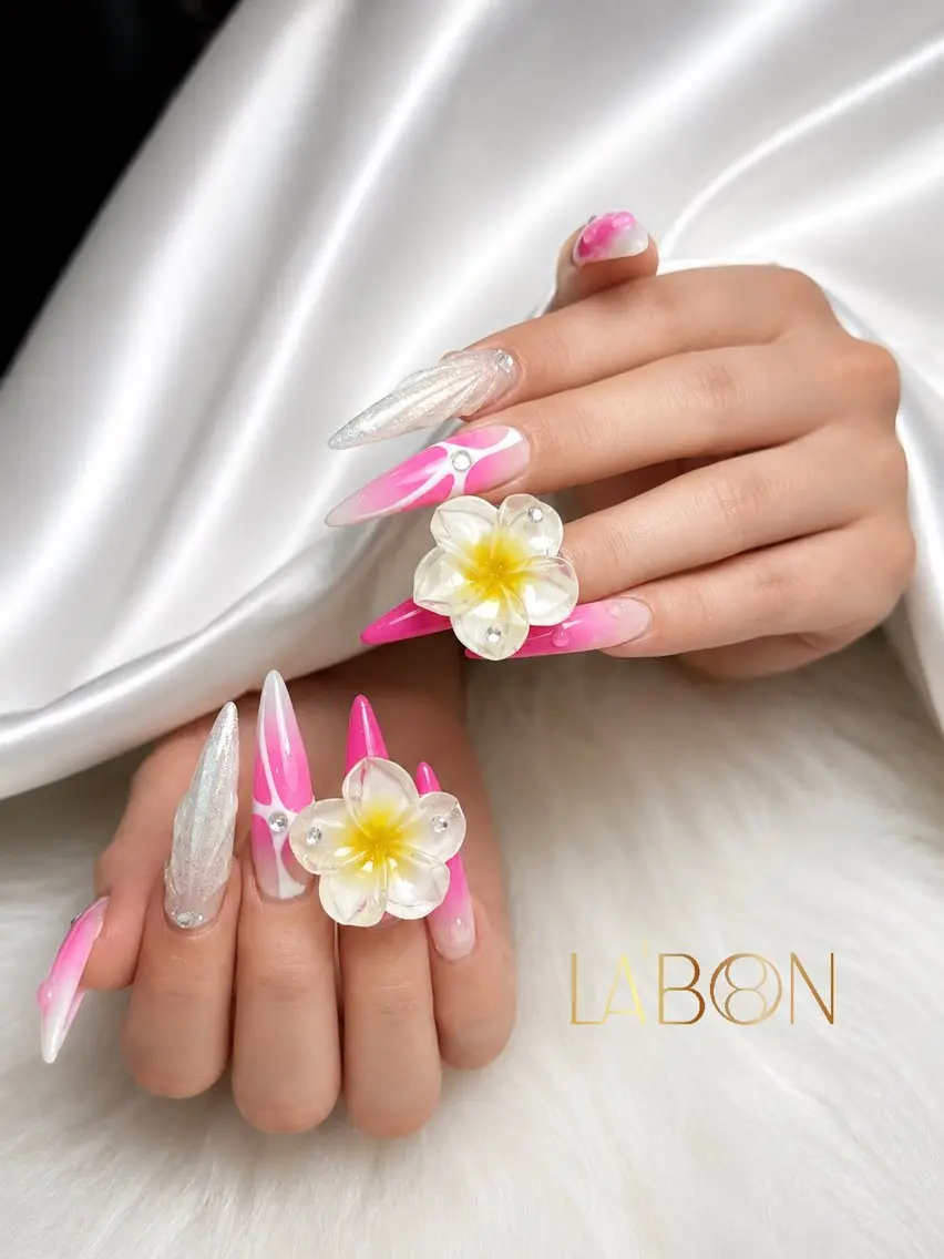 ネイル アートネイル ジェルネイル キラキラネイル 韓国ネイル ロングネイル Labon Nails Artのネイルデザイン
