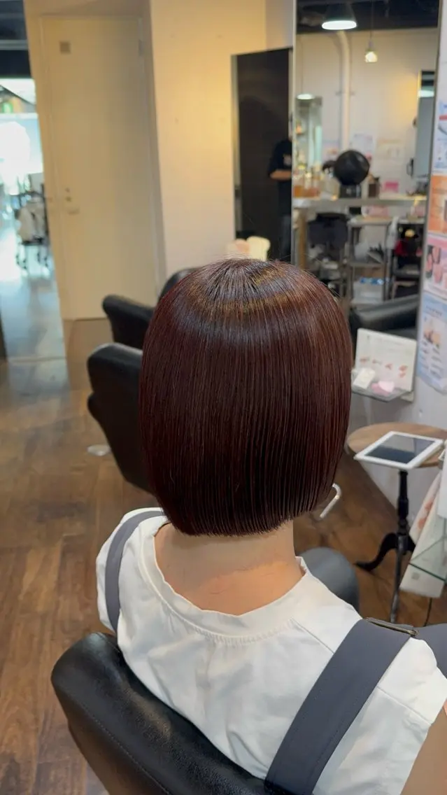 ショート ボブ ヘアカラー ✦creer都島✦ ɪʀᴏʜᴀ ꕀ 🎀のヘアスタイル