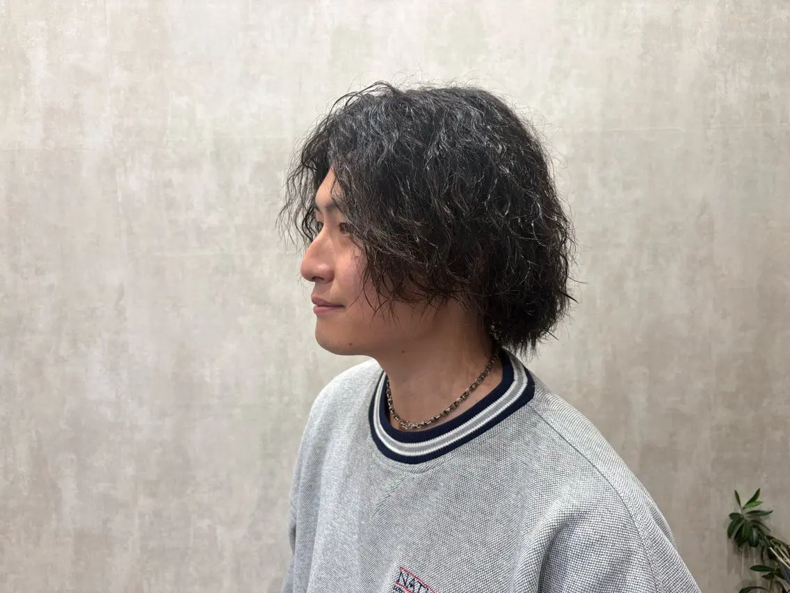 ロング パーマ カット パーマ tokute 片岡心🐥のヘアスタイル
