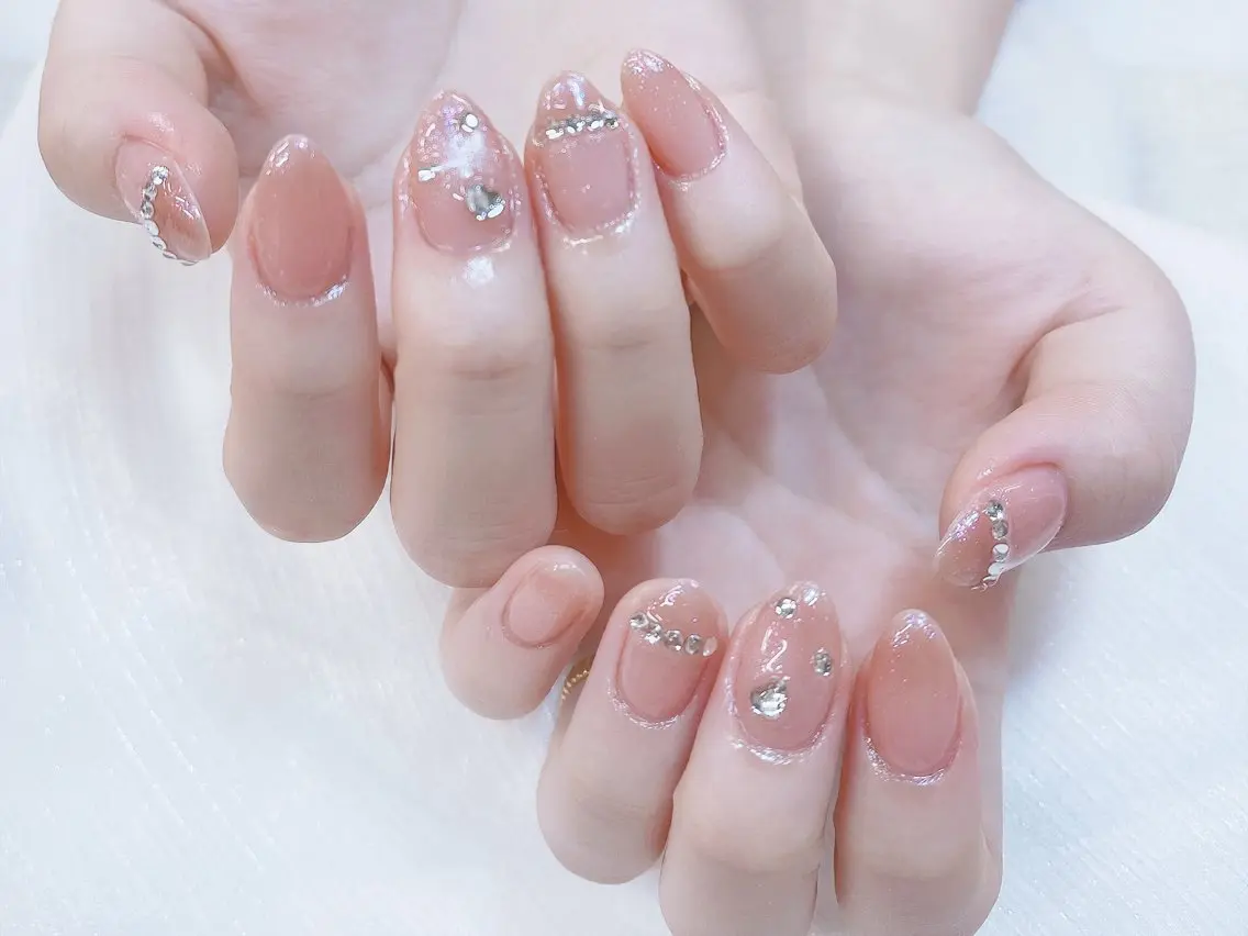 ネイル チークネイル 成人式 フレンチネイル グラデーション 氷ネイル・うるうるネイル ハンドネイル DUO   MI nail salonのネイルデザイン
