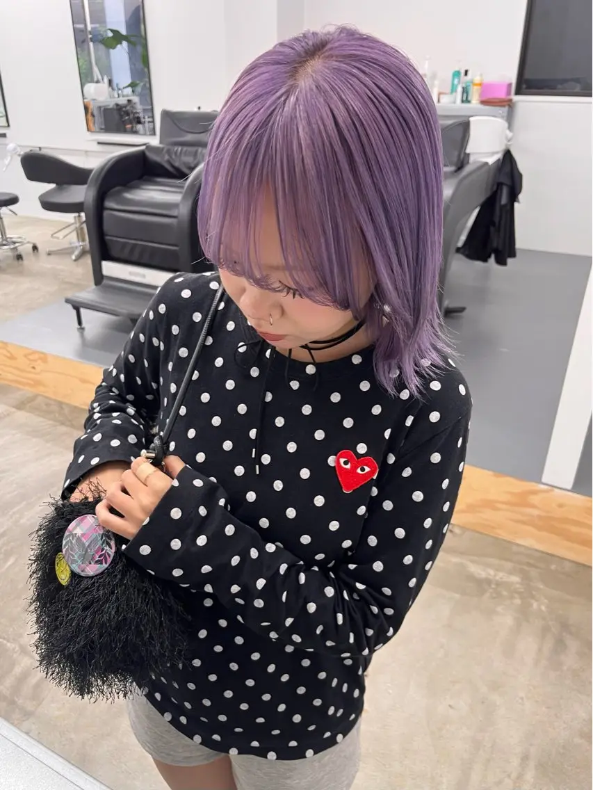 ミディアム 酒井 美里のヘアスタイル