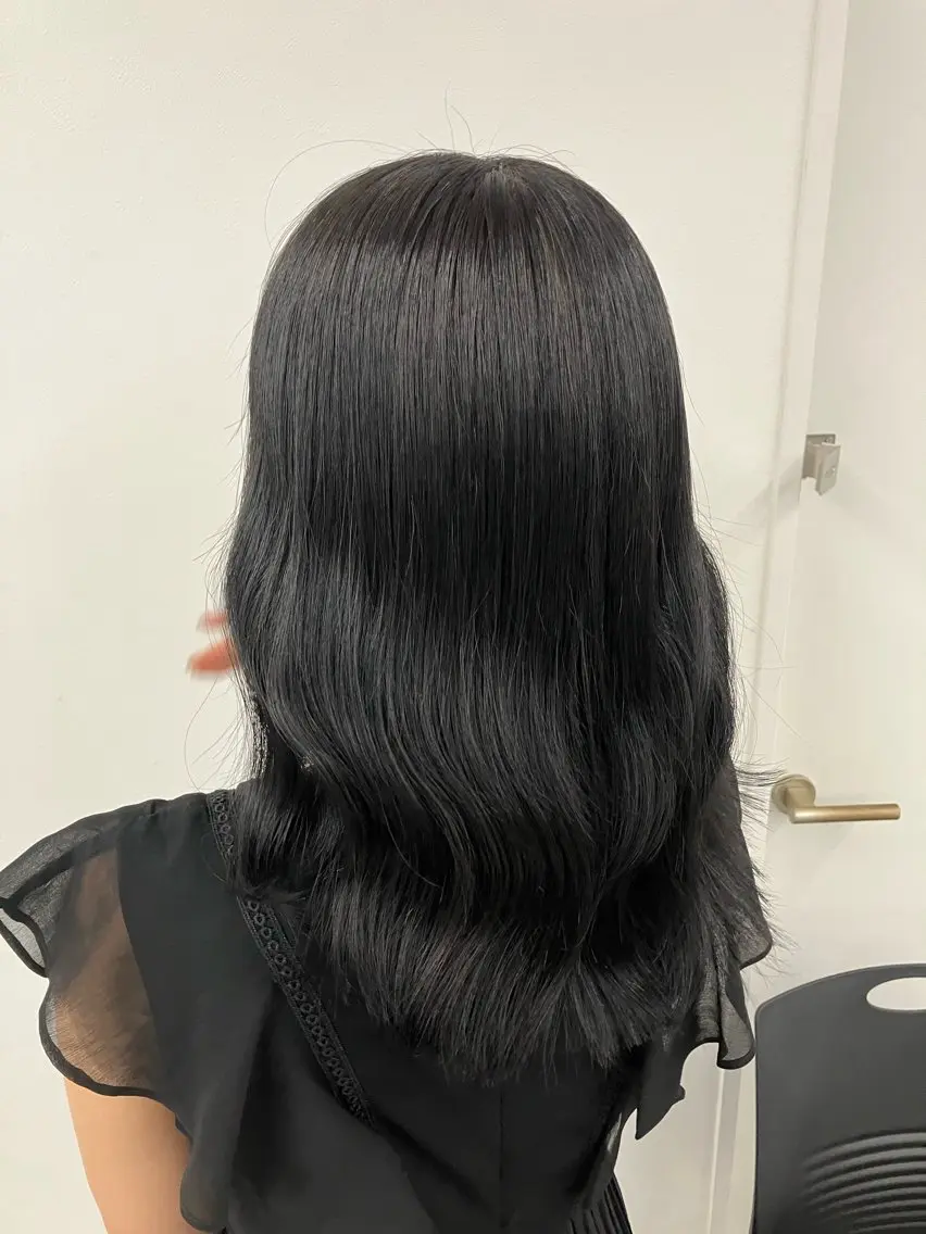 セミロング カラー ヘアアレンジ 💓色落ちまで綺麗な 垢抜けカラー💓のヘアスタイル