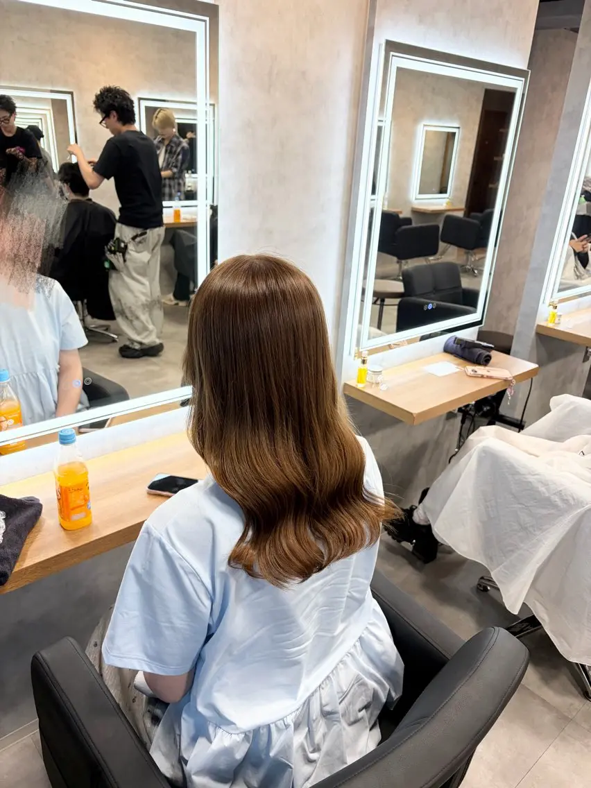 ロング ヘアカラー ヘアセット 透明感/韓国風 RENA🤎のヘアスタイル