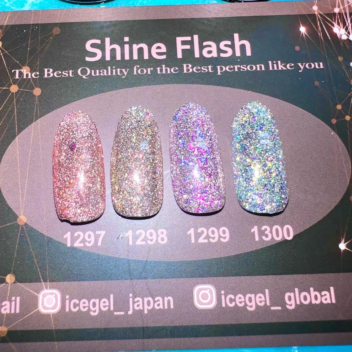 ネイル フラッシュネイル ジェルネイル ラメ(グリッター) ハンドネイル clover nailのネイルデザイン