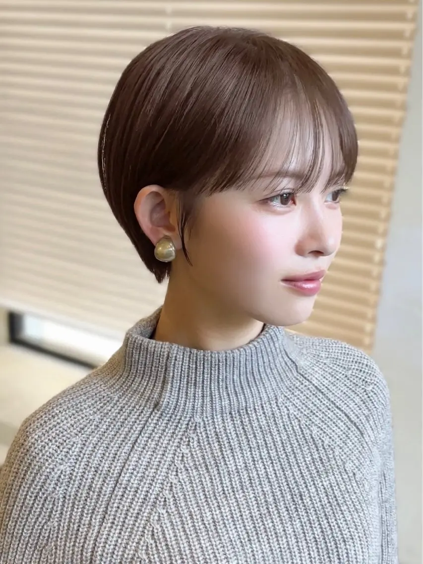 ショート カラー パーマ 無料カット/ ショート特化/表参道のヘアスタイル