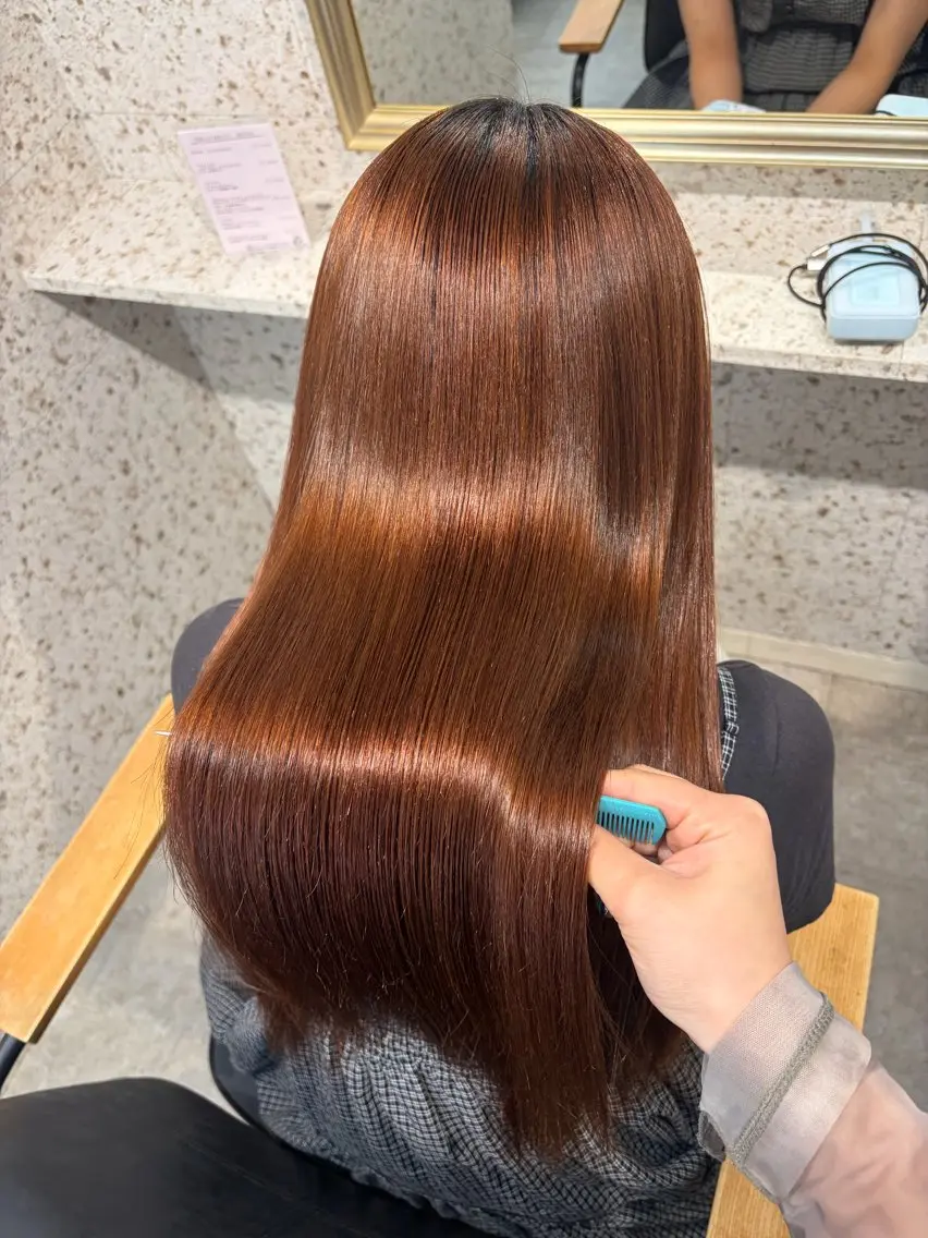ロング カラー ダブルカラー 縮毛矯正 [lani ] konatsuのヘアスタイル