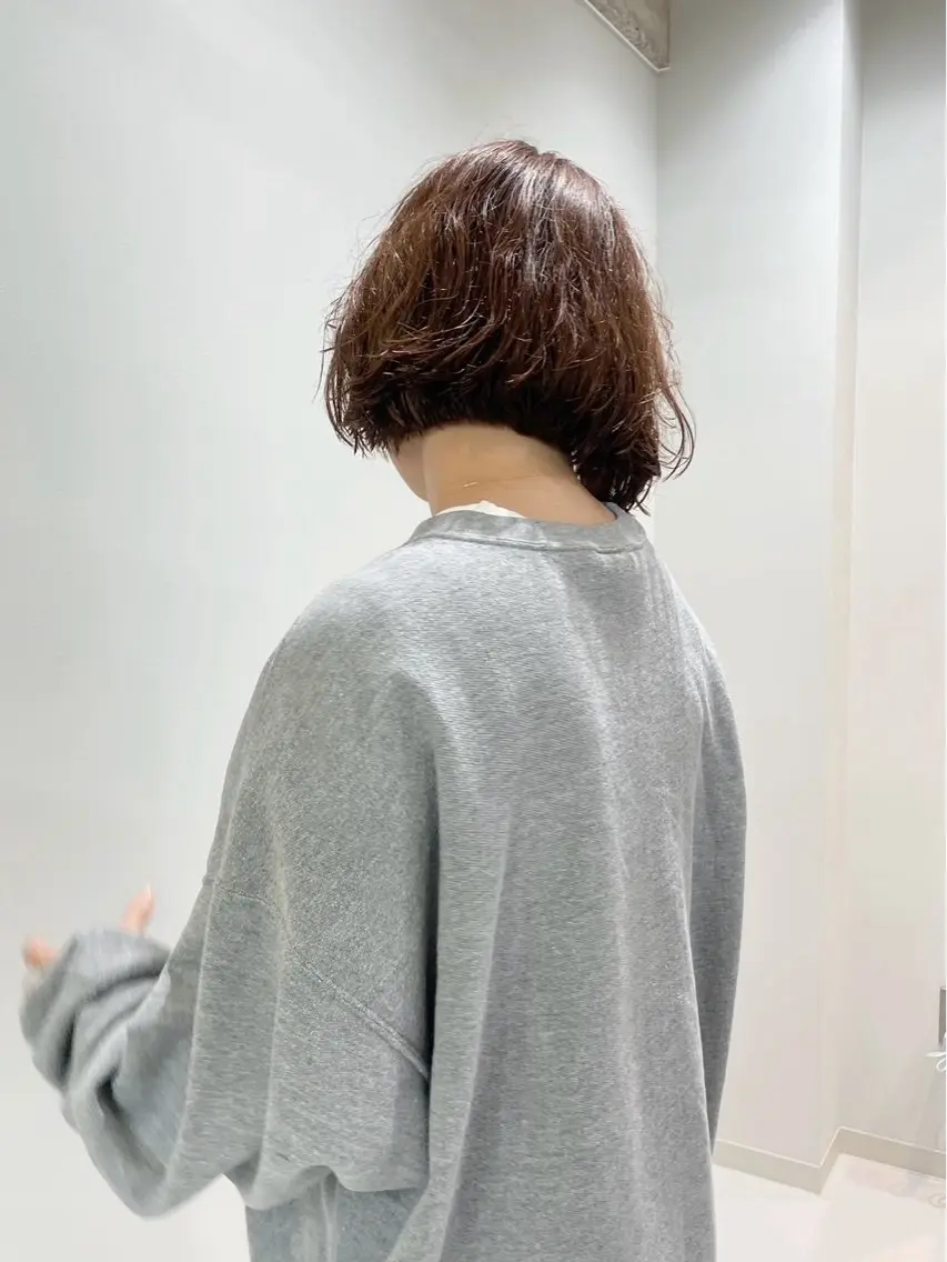 ミディアム パーマ カット パーマ 佐伯 和佳のヘアスタイル