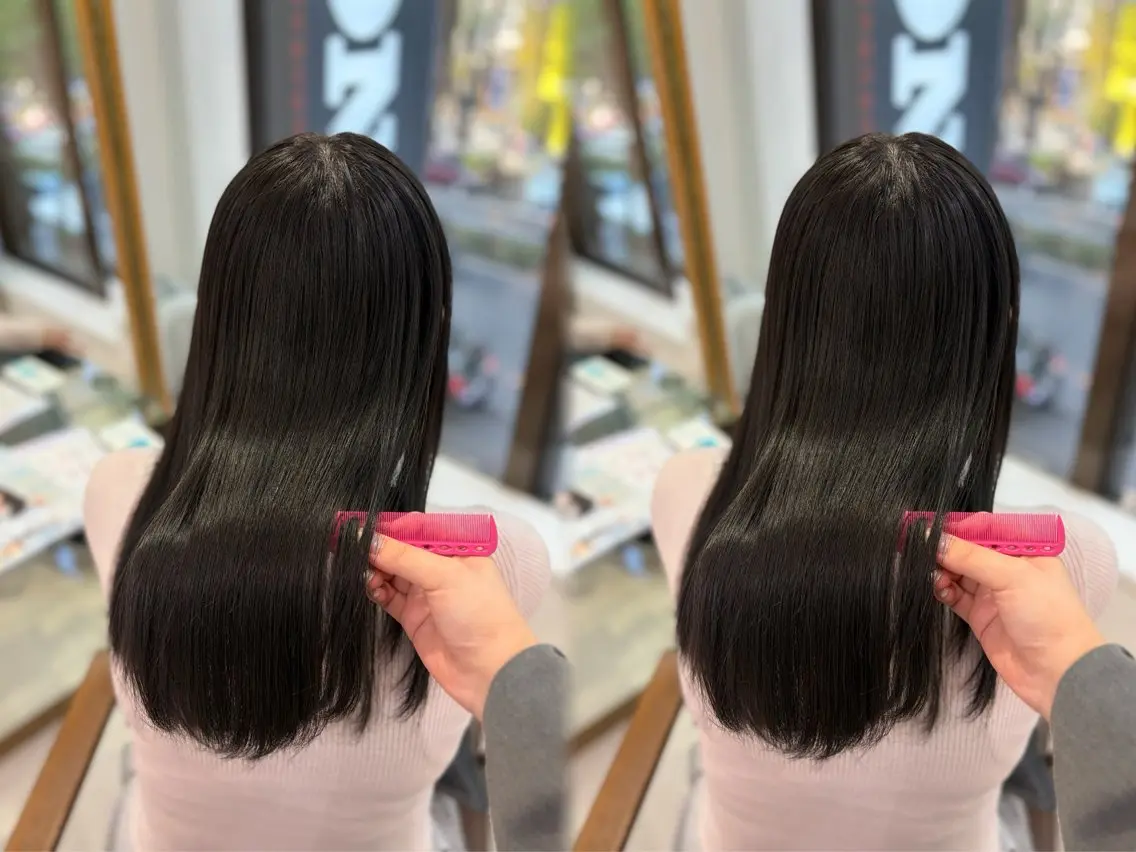 ロング 縮毛矯正 縮毛矯正 巻ける🫧縮毛矯正 💞はな🎀のヘアスタイル