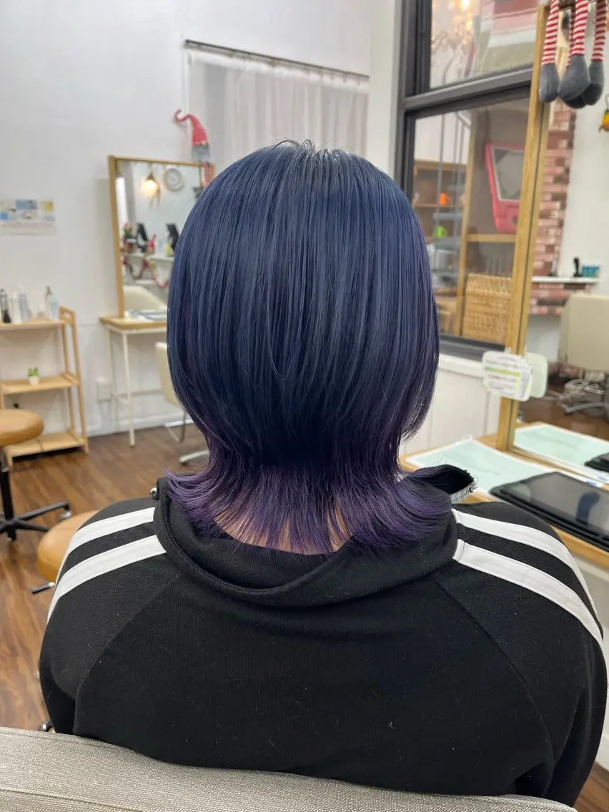 ミディアム カラー ウルフカット カット ヘアカラー YUIMARL 倉敷店🌸SAEのヘアスタイル