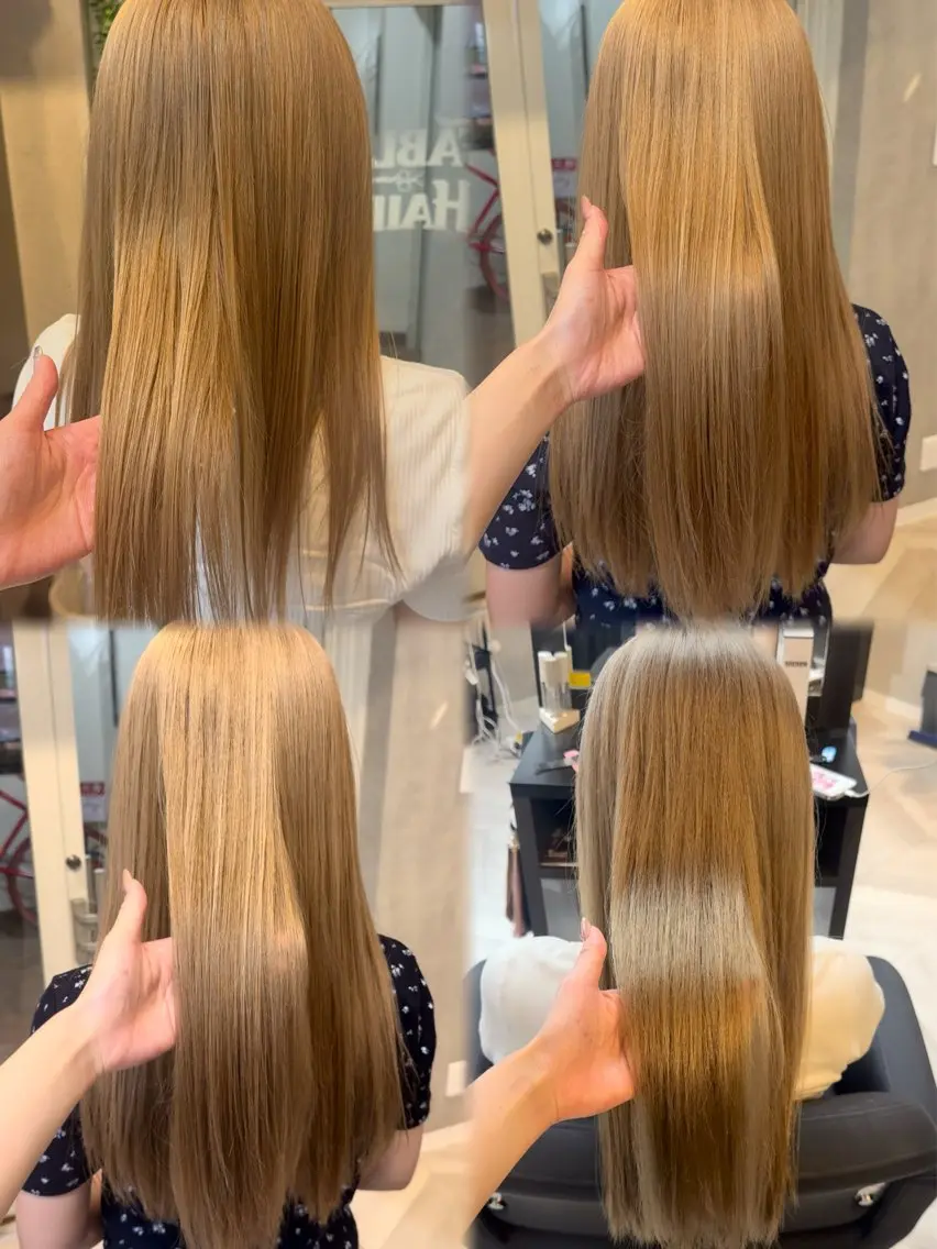 ロング カラー ベージュカラー ブリーチ 透明感カラー ヘアカラー 【難波 心斎橋】 🐰Rio🤍のヘアスタイル