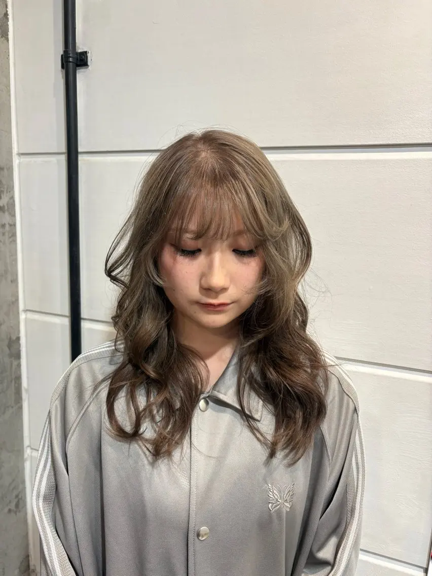 ロング カット ヘアカラー パーマ×透明感カラー MIOのヘアスタイル