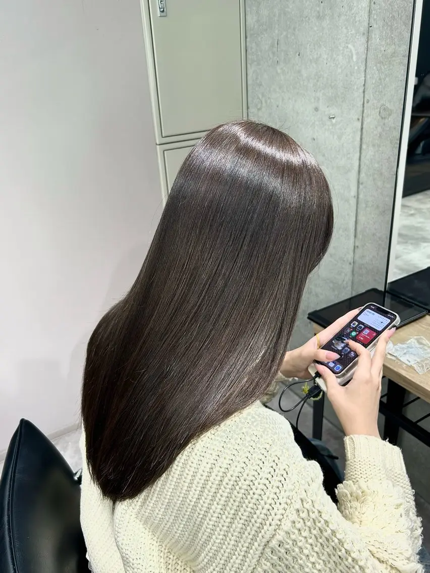 ロング カット ヘアカラー トリートメント OAK溝の口 天使の輪👑YUKIのヘアスタイル