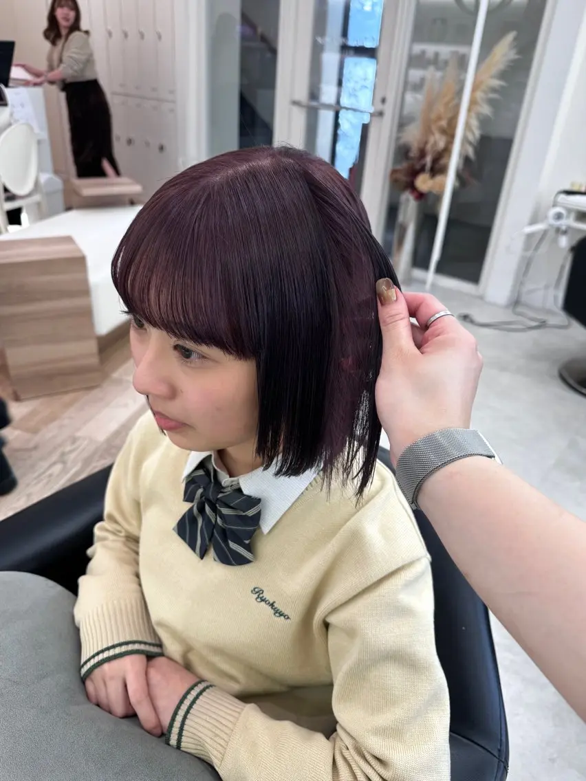 ロング カラー カット ヘアカラー ♡ParveMix NANO♡のヘアスタイル