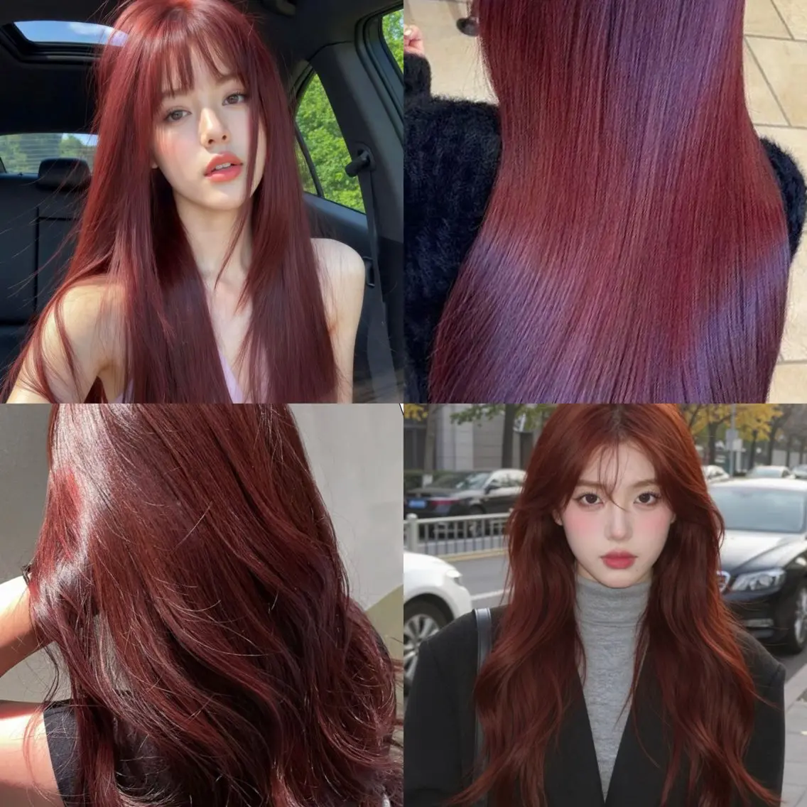 ロング カラー ブリーチ カシス ダブルカラー ブリーチなしカラー レッドカラー カット ヘアカラー トリートメント 🌸MAYU🌸 ハイトーン➕レイヤーのヘアスタイル