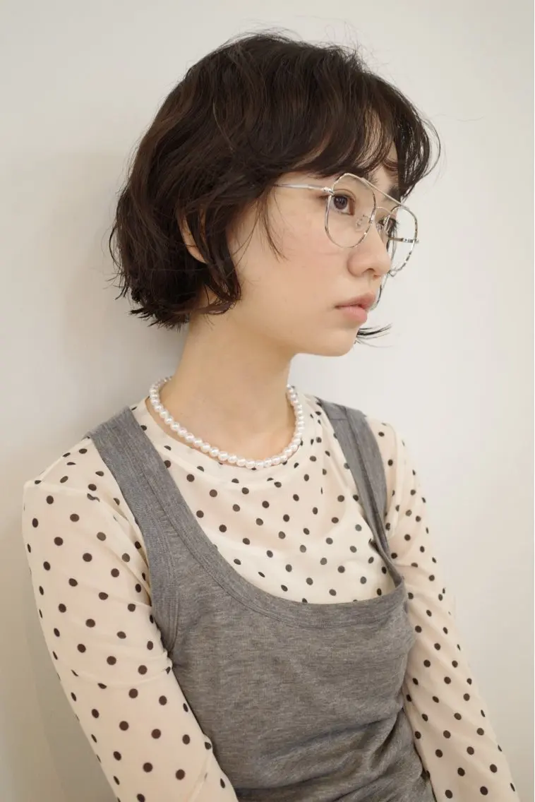 ショート パーマ ボブ ニュアンスパーマ ショートボブ💫 垢抜けヘア✨西田拓馬のヘアスタイル