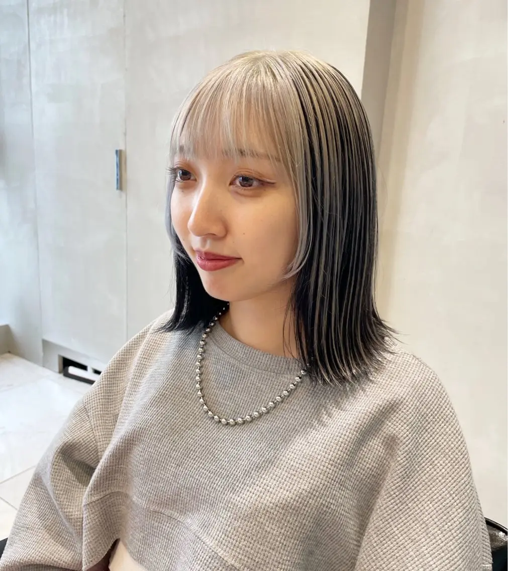 ミディアム カラー ヘアアレンジ ヘアカラー トリートメント ヘッドスパ ヘアセット 艶髪/レイヤーカット 🐣misakiのヘアスタイル