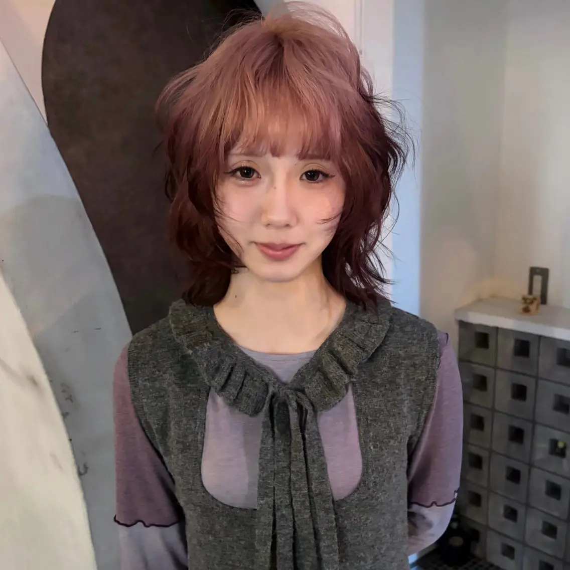 セミロング カラー カット ヘアカラー りね💟ハイトーン/ レイヤーカット✩.*のヘアスタイル