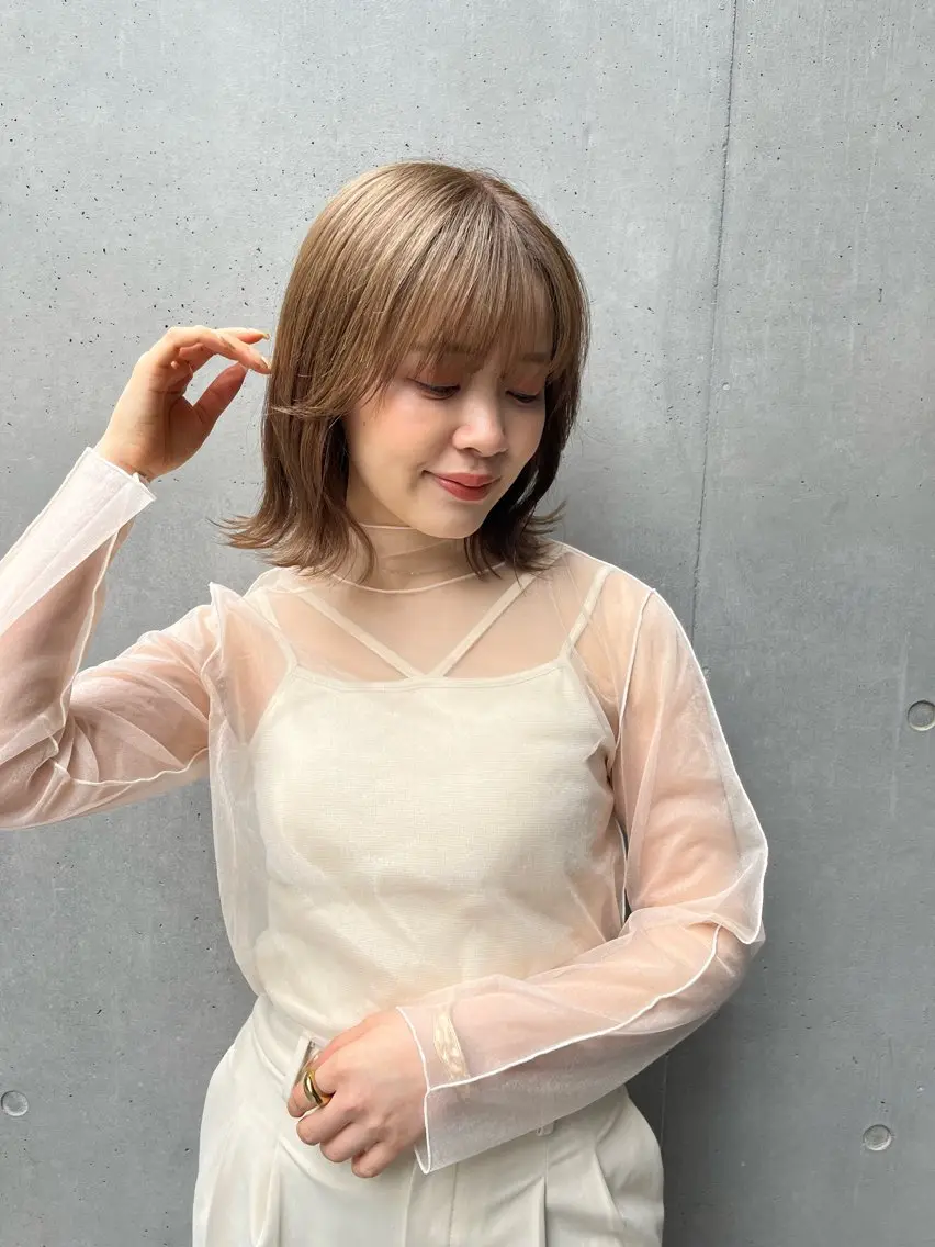 ミディアム カラー カット ヘアカラー トリートメント 浦和Lond 山本賢人のヘアスタイル