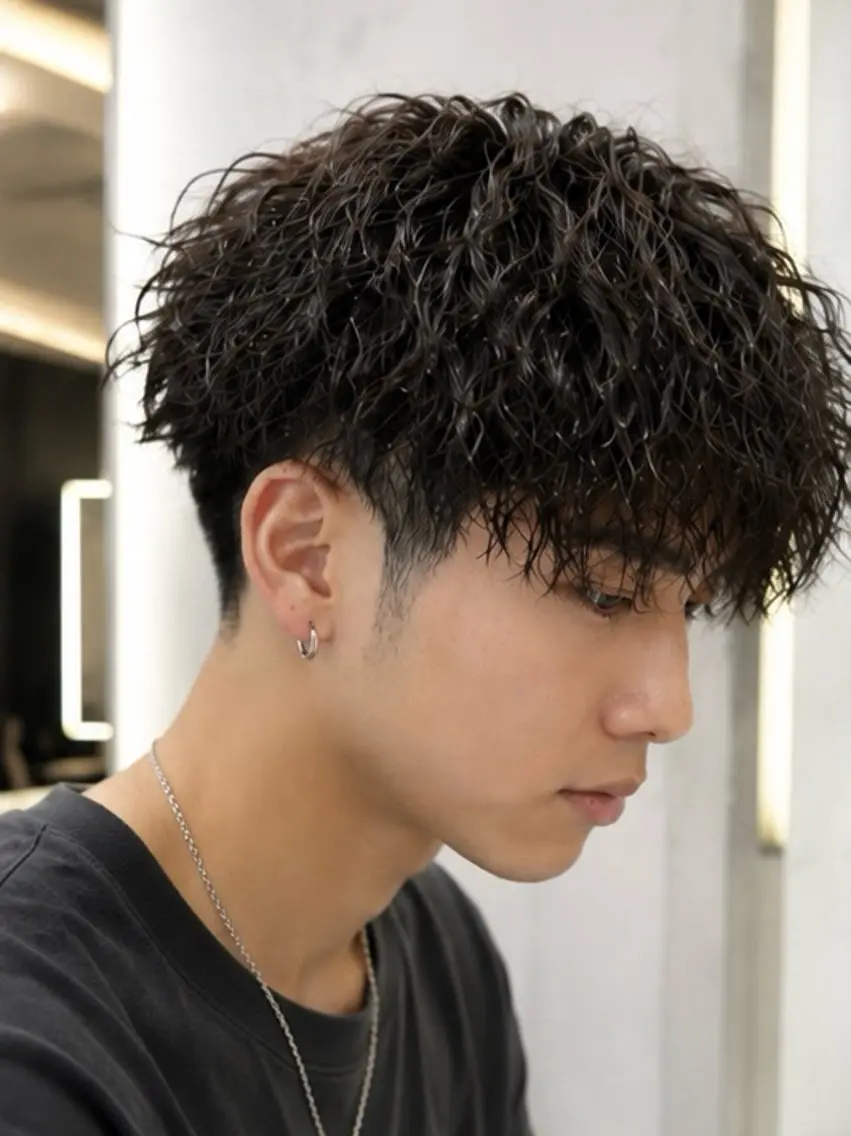 パーマ メンズ カット パーマ トリートメント EARTH 榎本のヘアスタイル
