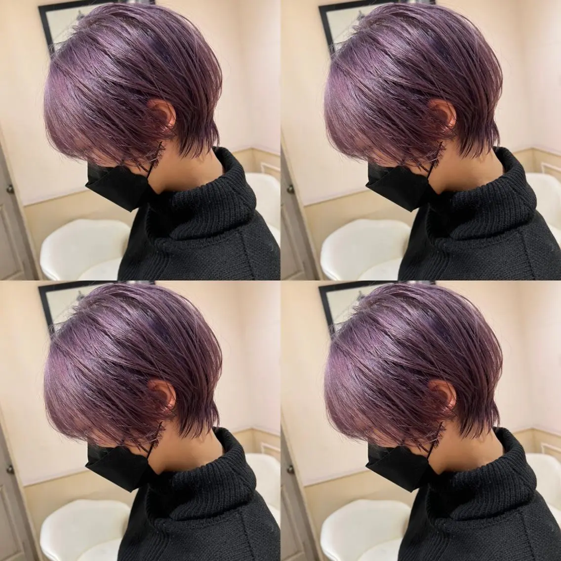 ショート カラー ラベンダーカラー レイヤー×艶髪特化 マネージャー安藤光司のヘアスタイル