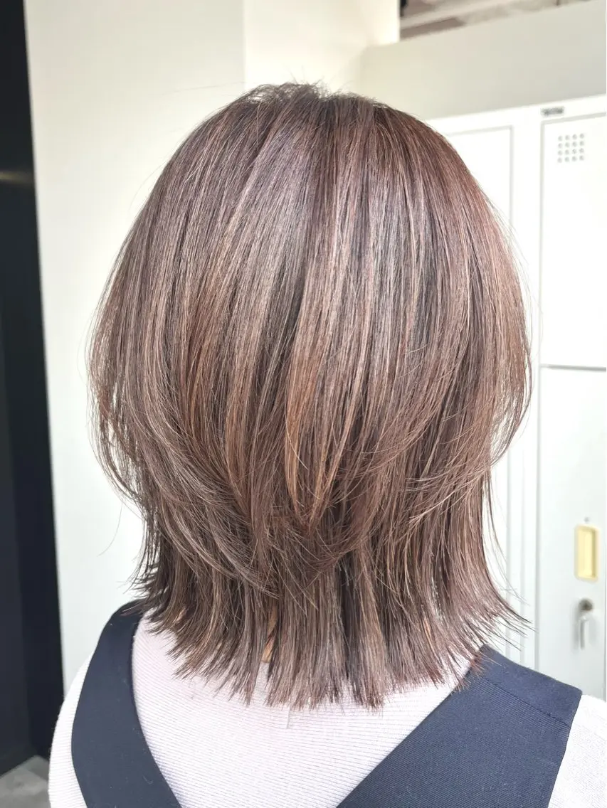 ミディアム カット ヘアカラー トリートメント ヘッドスパ ERI ☆のヘアスタイル