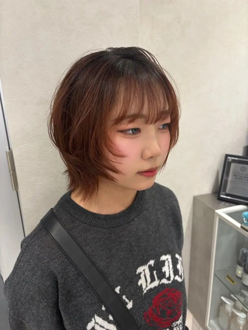ショート ハッシュカット ハイレイヤー 韓国風ヘア レイヤーカット Yuta✂︎ 韓国レイヤー🪽のヘアスタイル